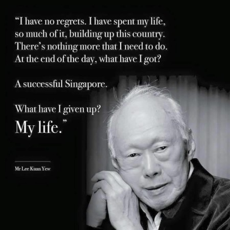 Singapore Founding Prime Minister Mr Lee Kuan Yew (Photo from Facebook)