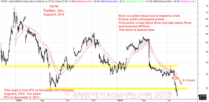 August 6, 2015 Twitter Inc Since IPO