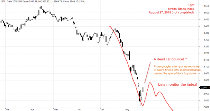 August 27, 2015 Straits Times Index