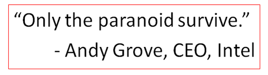 Only the Paranoid Survive - quote of famous person