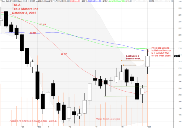 October 3, 2016 Tesla Motors Inc Daily