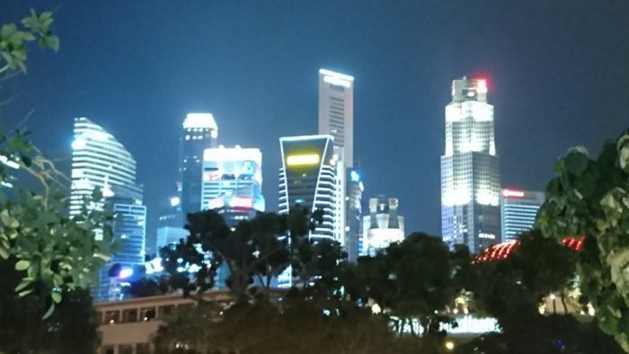 Singapore Business Zone Night Scenery taken using Sony Xperia Z5 Phone